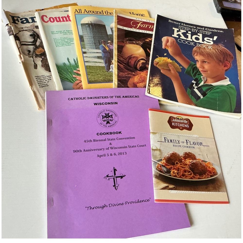 Vintage Farm Wife News Magazines Kids Cookbook Johnsonville Recipes Lot of 7